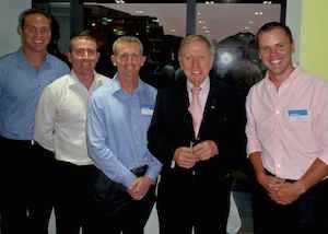 Neal Fischer, Brychan Hawker, Stuart O'Brien, Michael Kirby and Dave Brook at the Pinnacle Foundation Scholarship Awards 2012
